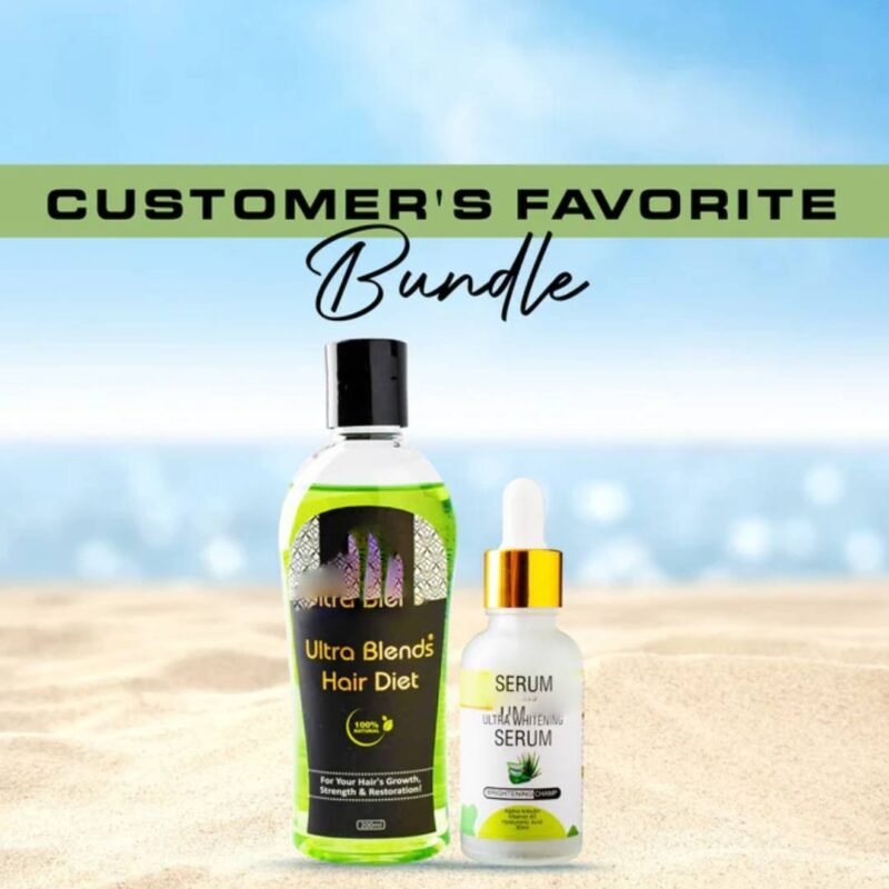 Ultra Blends Hair Diet + Ultra Whitening Serum Bundle